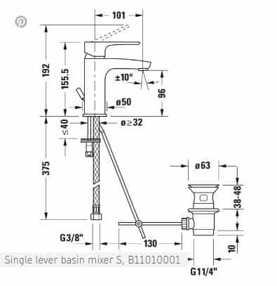 Duravit B.1 Single Lever Basin Mixer S - Building And Interiors