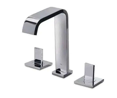 Roca Flat Deck-Mounted Basin Mixer with Pop-up Waste