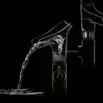 AXOR Washbasin taps- Starck V washbasin & sink mixer single lever tap with open-ended glass sprout