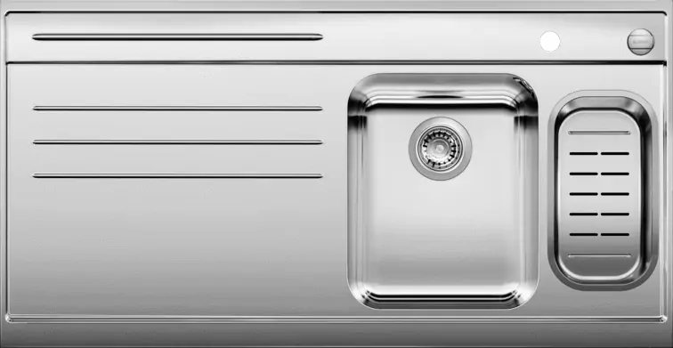 Blanco sink, stainless steel sink, steel sink, Axis 6 S-M