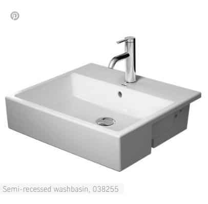 Duravit Vero Air Semi-recessed washbasin