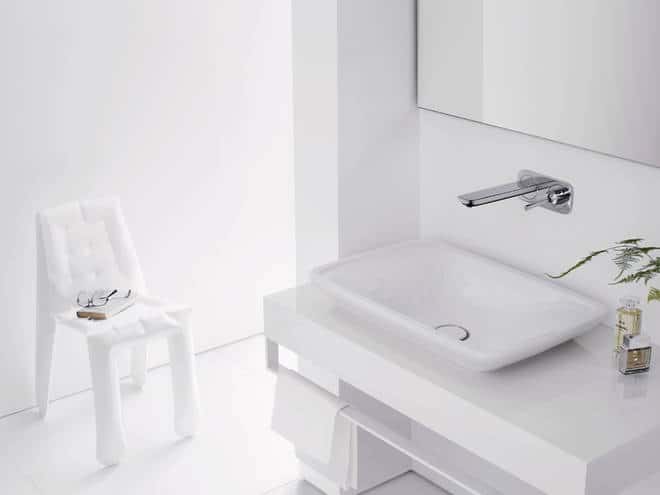 Hansgrohe wash basin mixer tap of single lever and wall mounted 