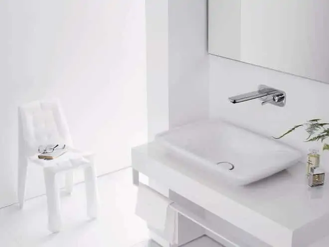 Hansgrohe wash basin mixer tap of single lever and wall mounted 