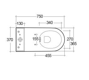Rak Special Needs Compact Water Closet Rimless Close Coupled P S