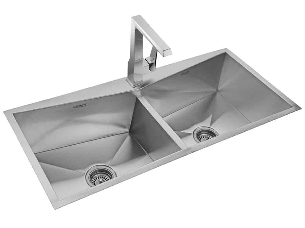 Neelkanth sink, Neelkanth Taper sink, Double bowl sink, double sink, steel sink, stainless steel sink, designer sink, design sink