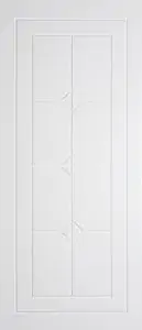 white carved door