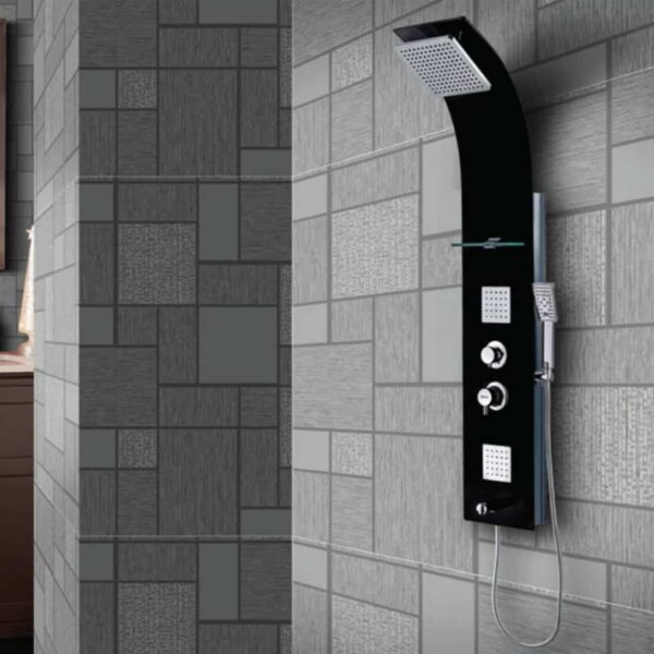 Jaquar shower panel – Glassy black | Shower