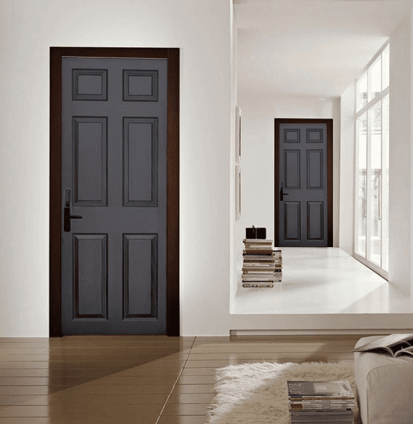 alstone wpc 3d doors in dark grey colour, 3d printed door design, fire resistant doors