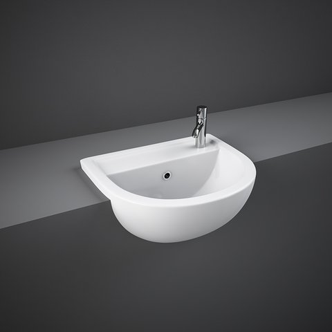 RAK Small wash basin, small size semi recessed design wash basin for modern style homes at lowest price