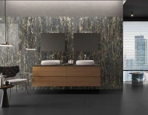 RAK Black marble tiles- Portovenere | Floor tiles