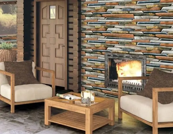 RAK Ceramic wall tile-CALICO BR | 3D wall tiles