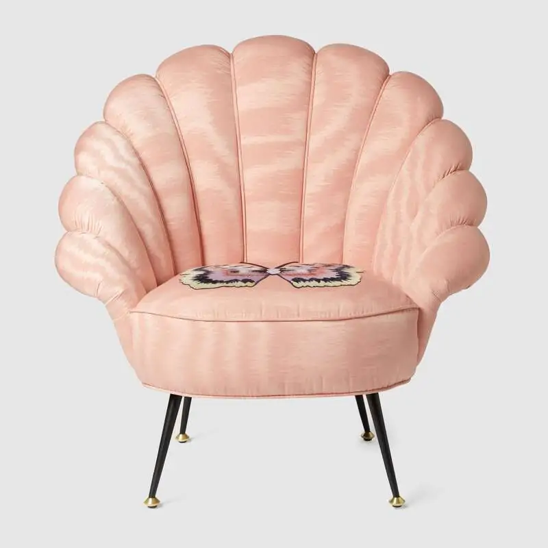 Designer Furniture for Living Room GUCCI_Light-Moir-armchair-with-embroidered-butterfly 1