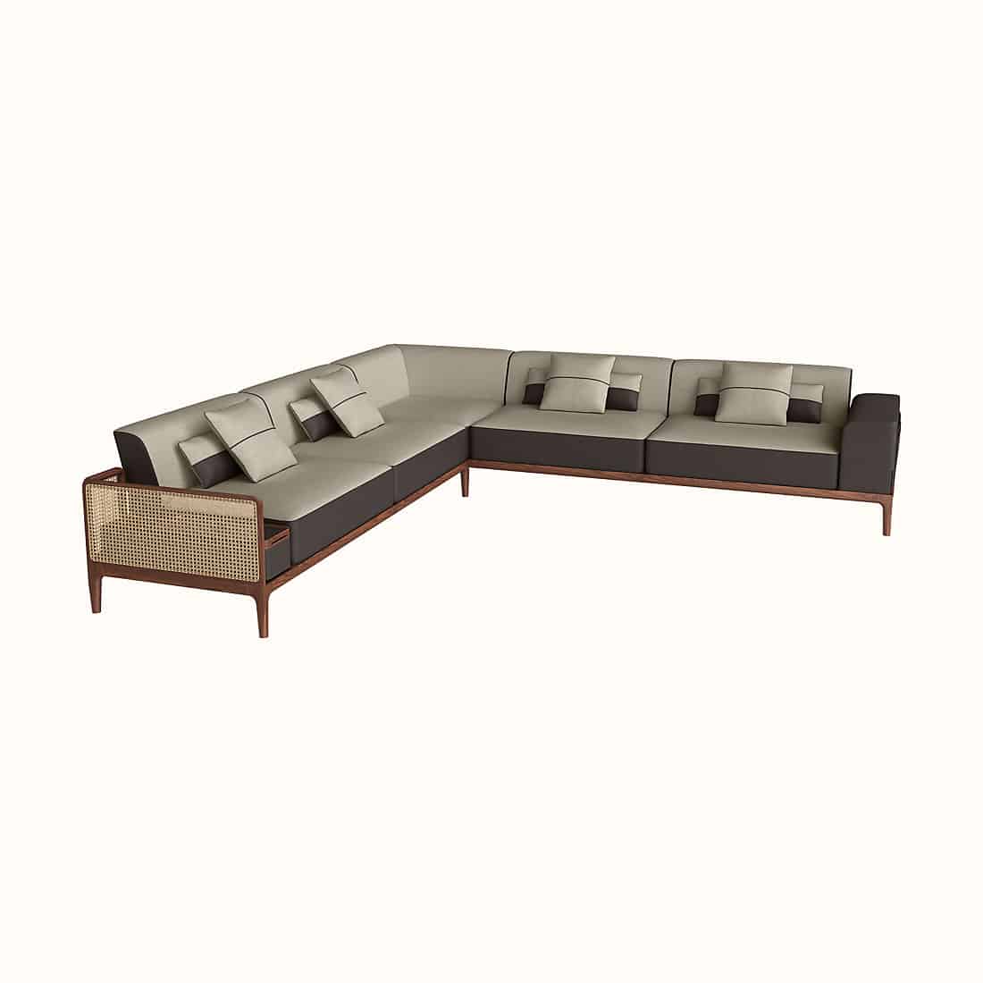 Designer Furniture for Living Room _ Hermes_sofa-sellier-5-seater-corner-front