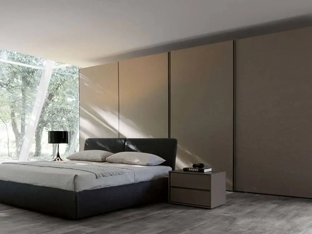 breccia sliding walk-in wardrobe door for a stylish closet design for bedroom