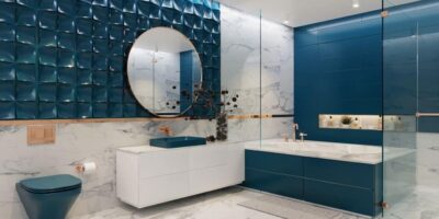 white and blue Bathroom colour ideas