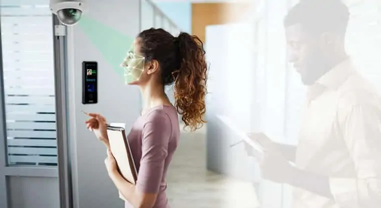 Matrix face recognition for automatic door sensor barrier system and digital locks