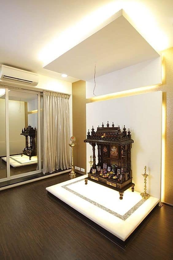 cove lighting for pooja room