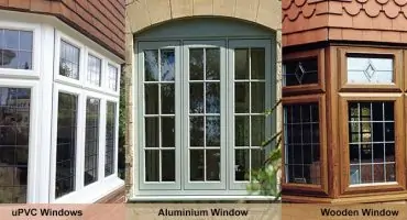 different types of windows- aluminium, UPVC, wooden