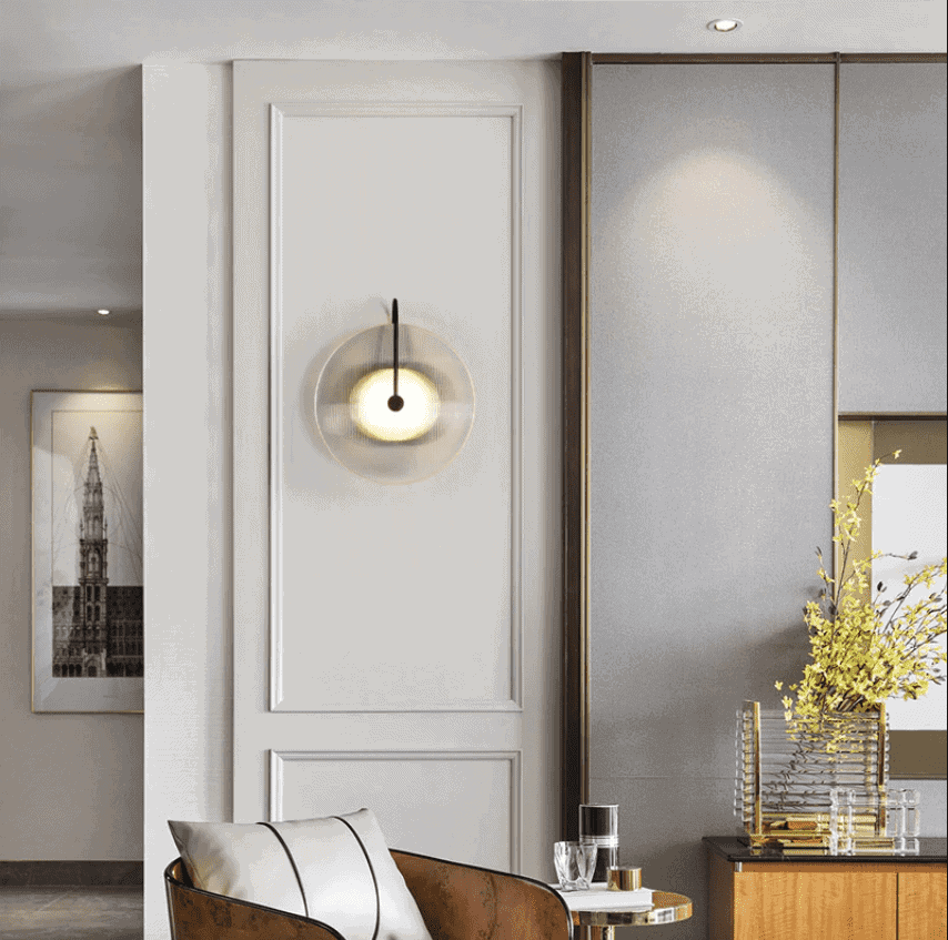 Postmodern Designer Living Room Glass Wall Lamp lights
