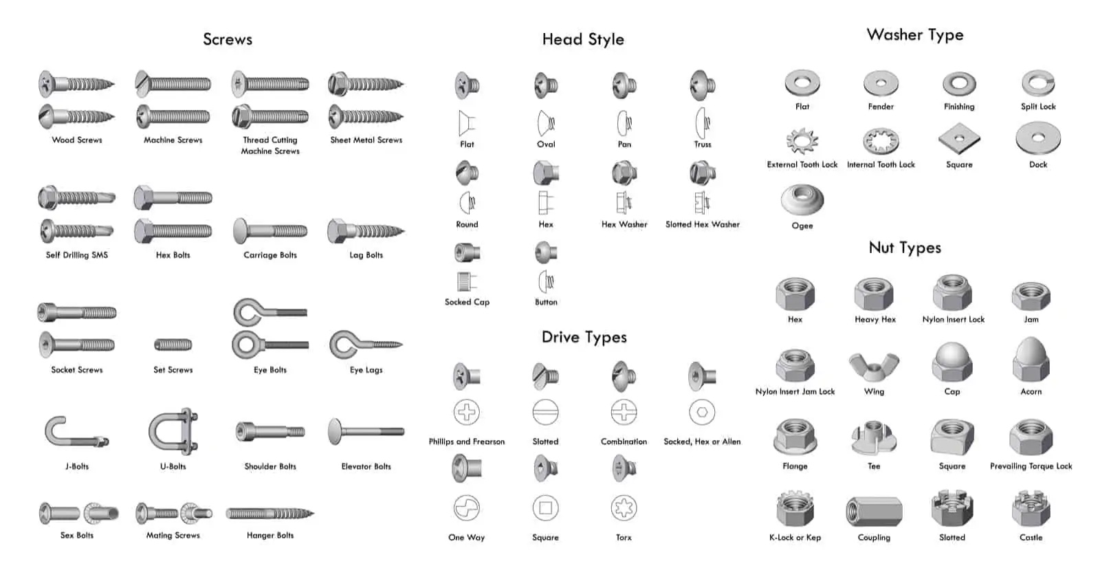Screws and its types in furniture fittings