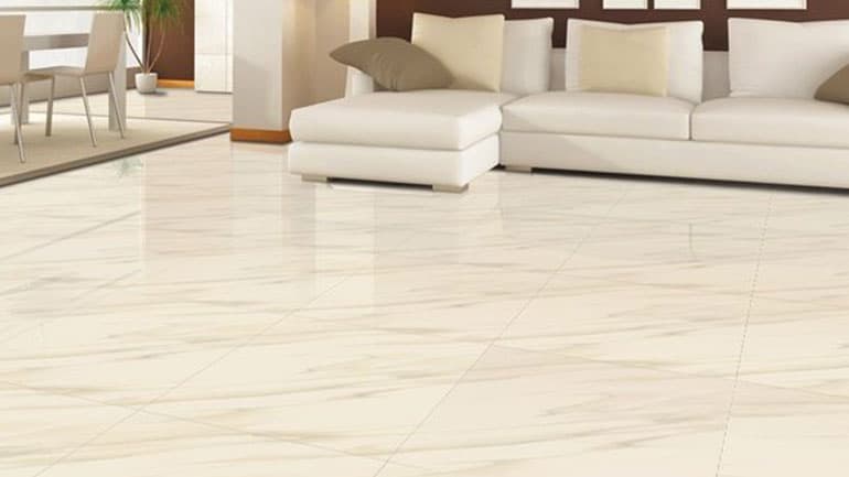 white marble tiles for white furniture