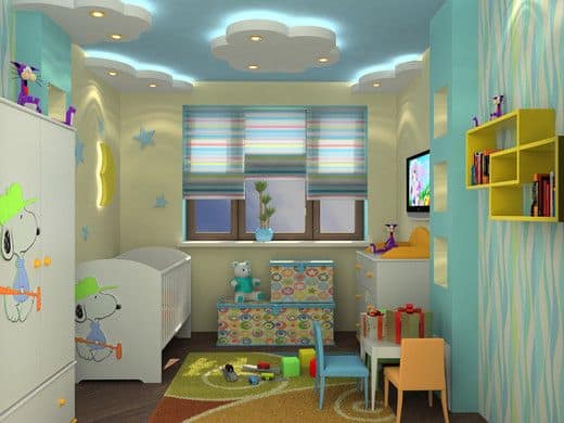 Go for clouds to give a dreamy vibe to a child's bedroom!