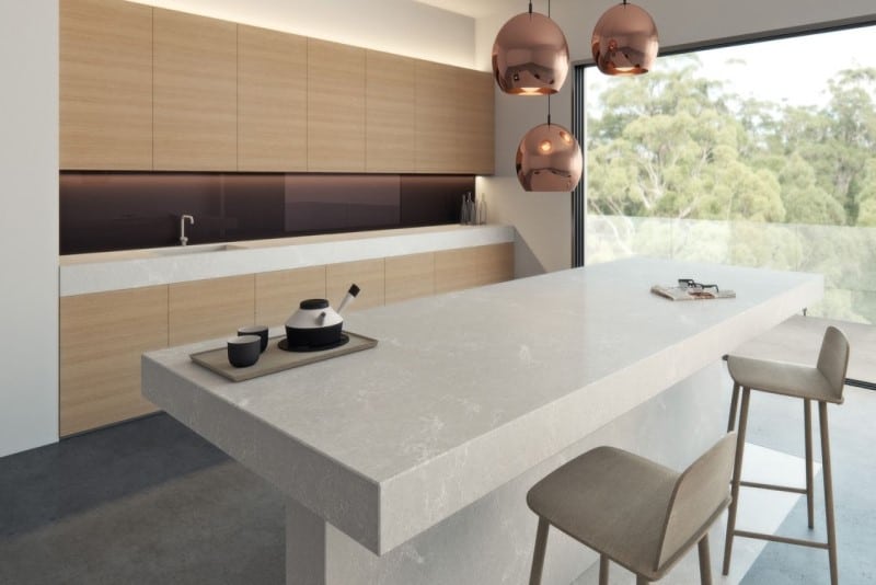 countertop idea with seamless cabinet handles