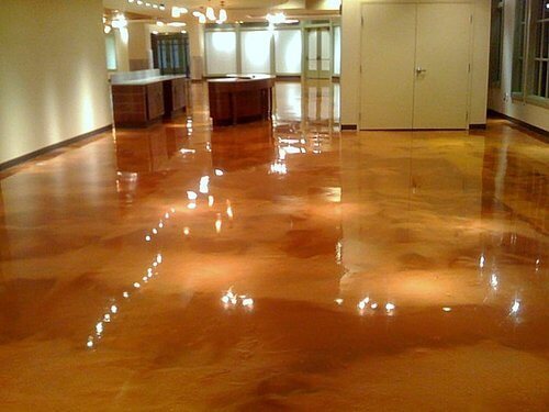glossy Epoxy flooring for kitchen and hall