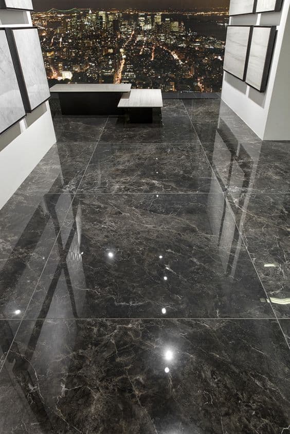 shiny granite flooring
