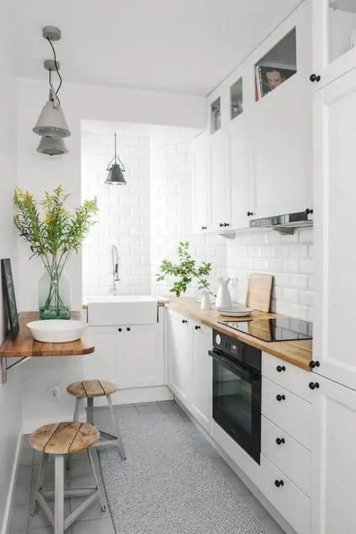 l shaped small modular kitchen design