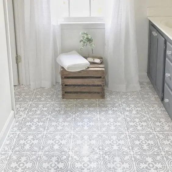 grey and white floor