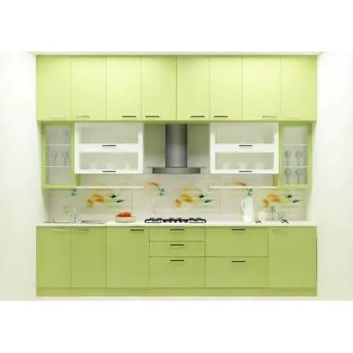 Straight shaped small modular kitchen