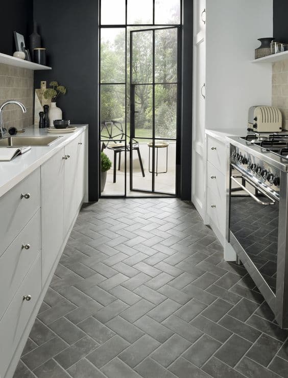 Kitchen floor tiles