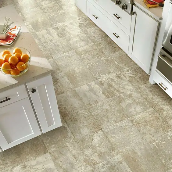 beige kitchen vinyl flooring