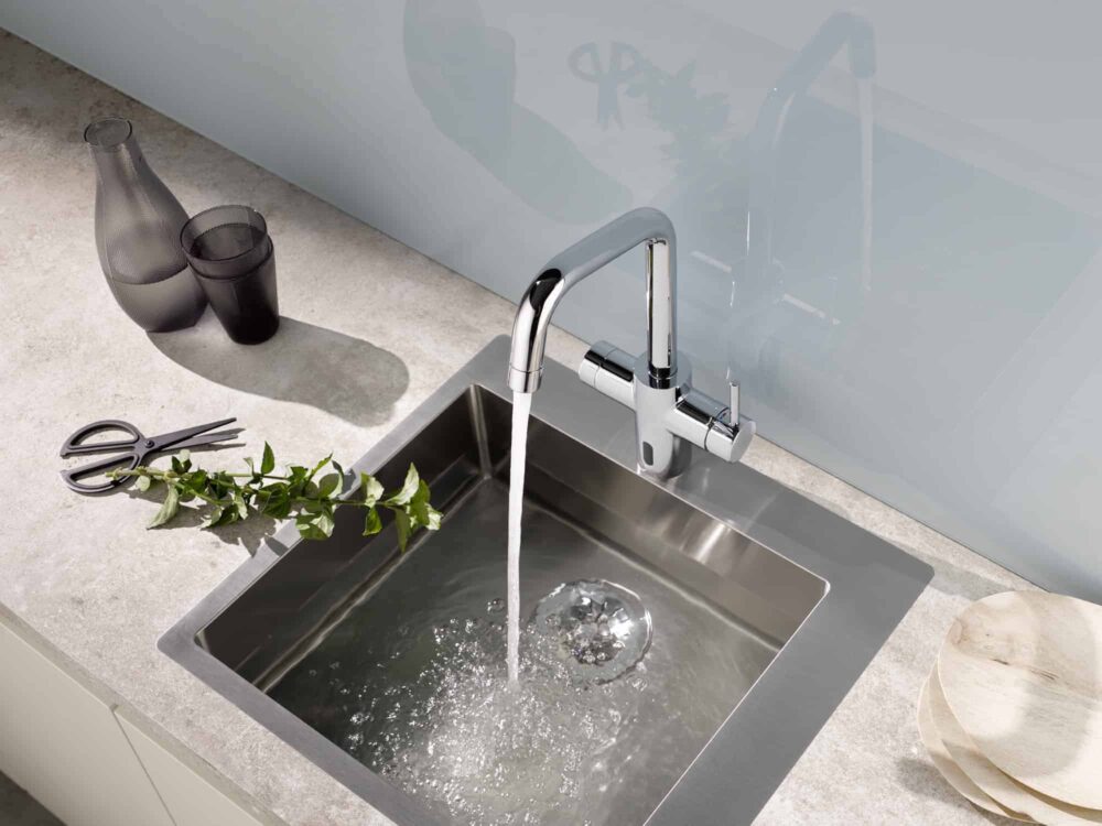 SCHELL GRANDIS E mixer tap for kitchen sink in chrome finish