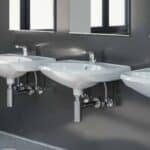 SCHELL Vandal Proof Public Bathroom Fitting in grey