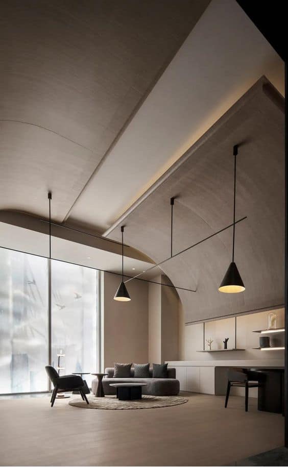 curved false ceiling design idea