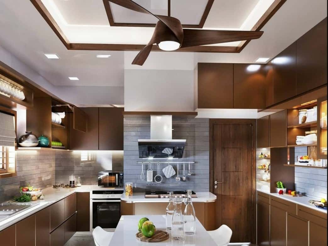 False Ceiling Design For Dining Room With Fan