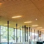 Hunter Douglas wood grill ceiling