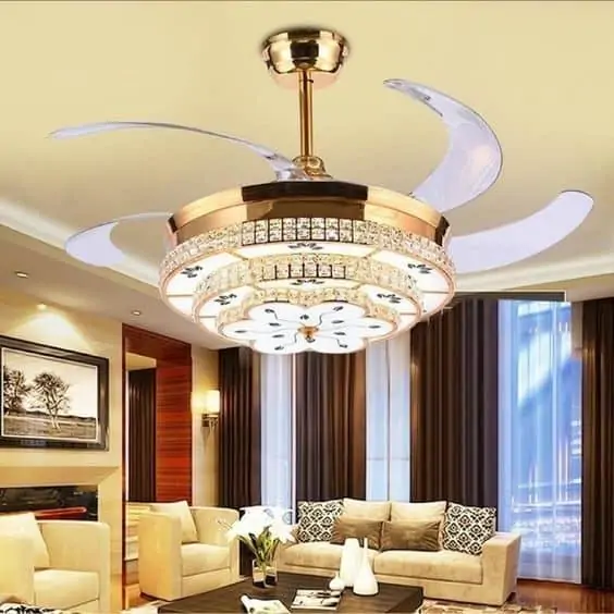 chandelier with ceiling fan for living room 