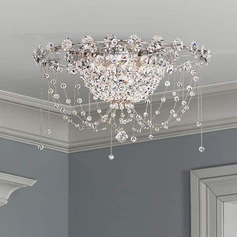 Glass chandelier for living room