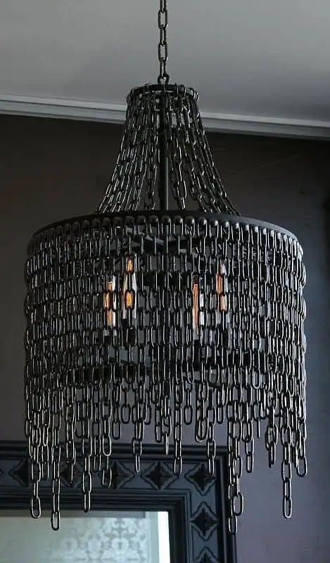 black chain chandelier for living room