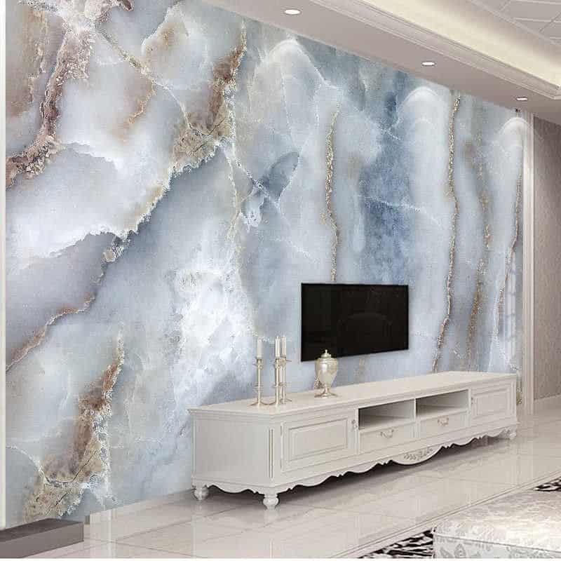 wallpaper design for living room walls in a modern home