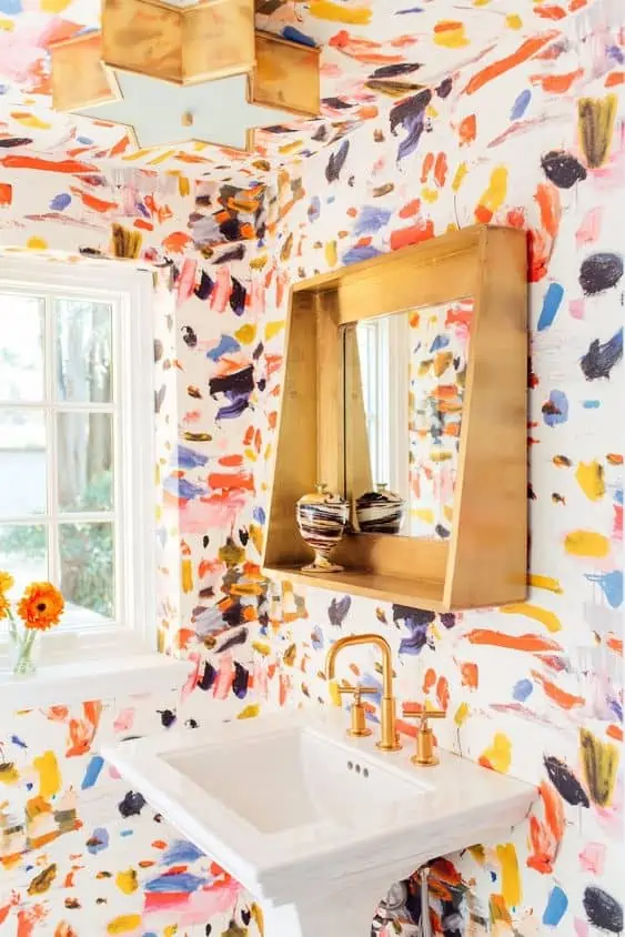 colourful bathroom