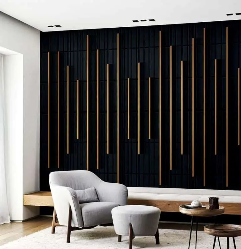 Black statement wall design