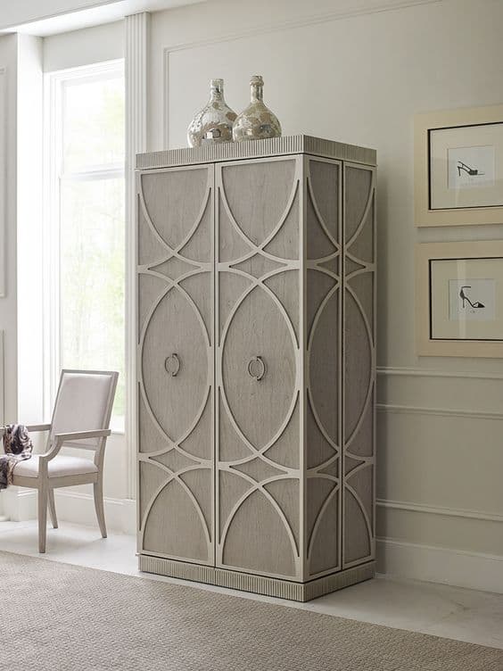 white and grey unique design free-standing closet