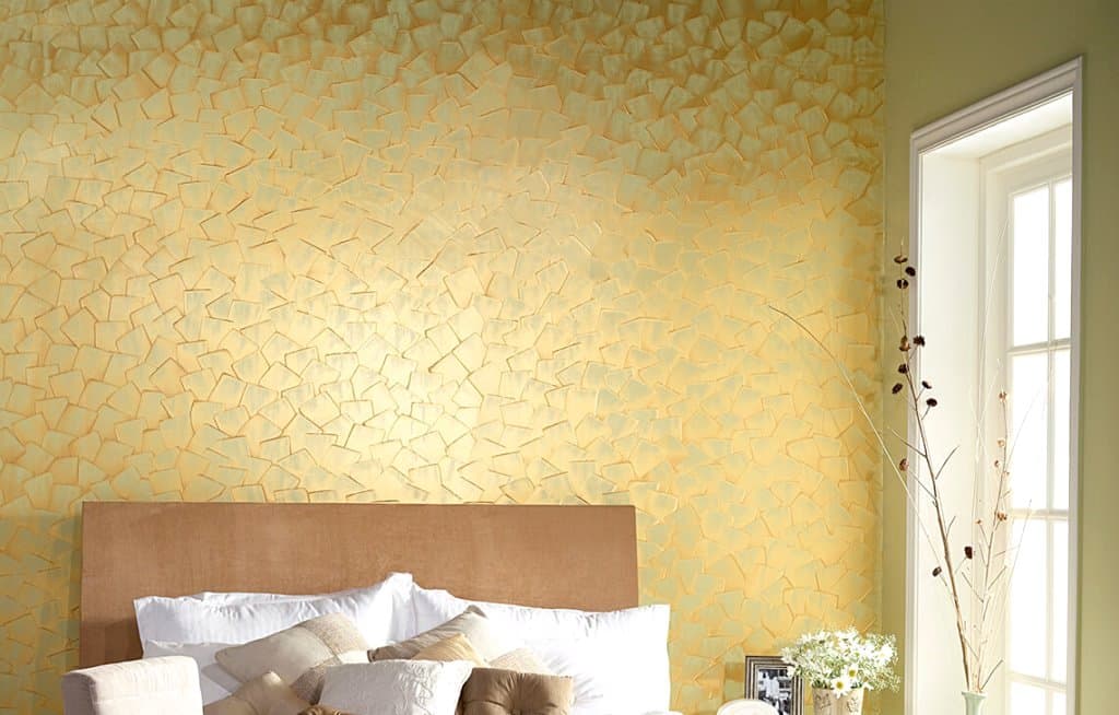 golden wall paint design texture