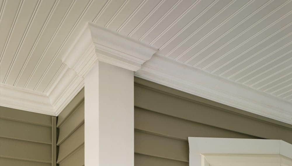 a white MDF cornice for grey walls