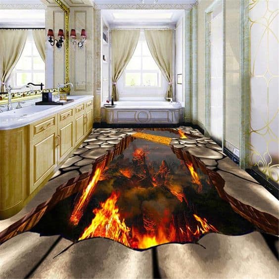 volcanic lava 3D wallpaper
