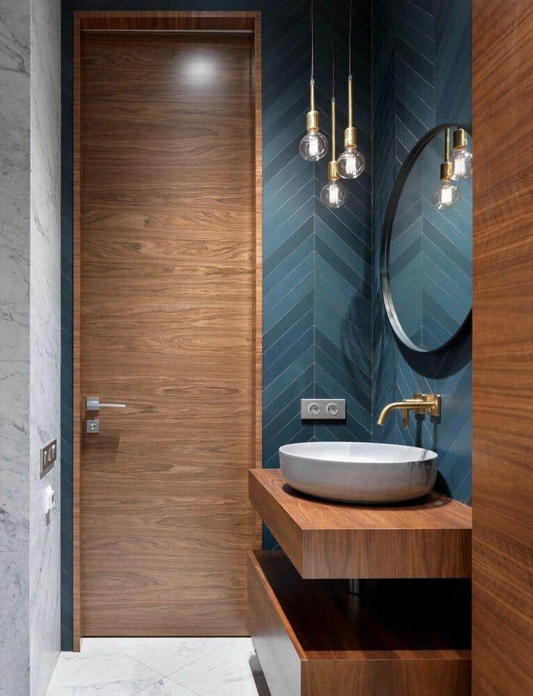 wooden bathroom door designs